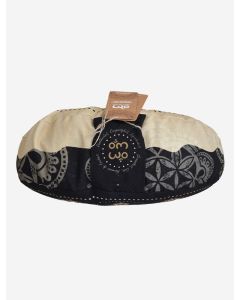 Meditationspude halvm&aring;ne sort/natur - Spirit of om