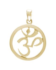 AUM vedh&aelig;ng - 29 mm - u/k&aelig;de - Forgyldt - 14 karat guld