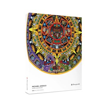 Aztec Sun Stone - rundt puslespil med 1000 brikker
