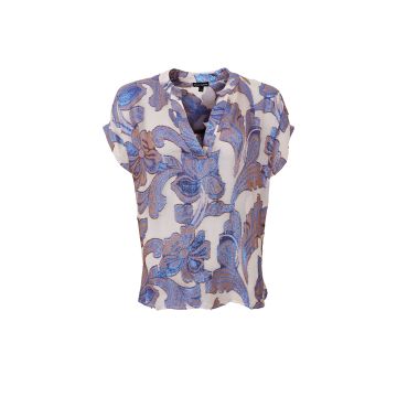 BCKENZIE kortærmet bluse med V-hals - S/M - Black Colour
