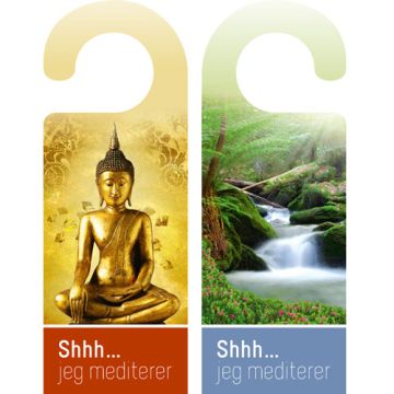 Dørskilt - Shhh...Jeg mediterer