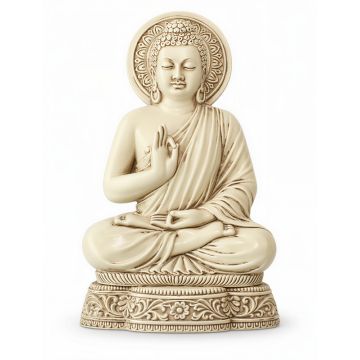 Buddha vægrelief - 23 cm - Vitarka Mudra