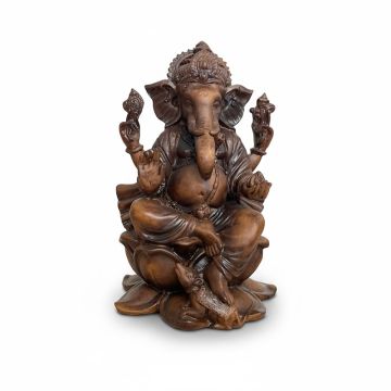 Ganesh Figur på lotus - 21 cm