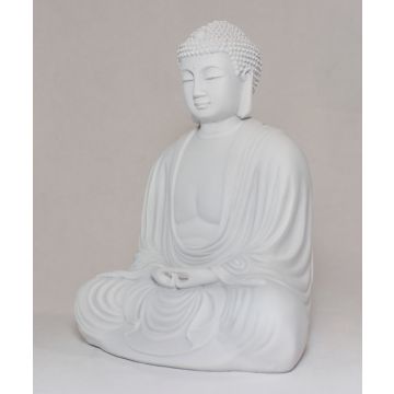 Japansk Buddha figur - hvid - 22 cm