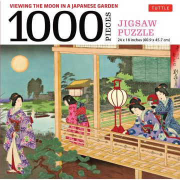 Viewing the Moon Japanese Garden – puslespil med 1000 brikker