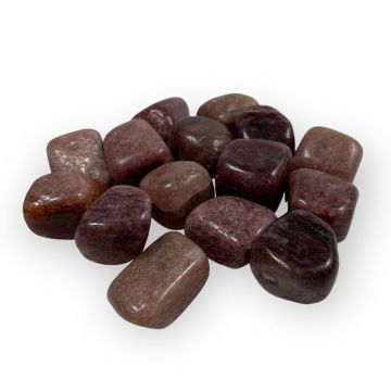 Jordbærkvarts - Lommesten