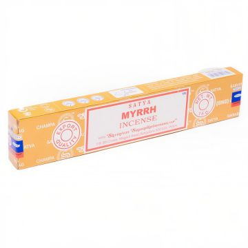 Satya Myrrh røgelse - 15 gram - Røgelsespinde