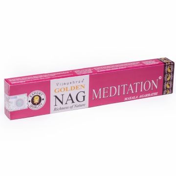 Golden Nag Meditation røgelse - Røgelsespinde - 15 gram