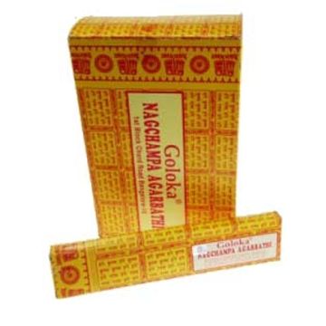 Goloka Nag Champa røgelse - 15 gram - Røgelsespinde