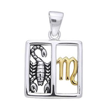 Vedhæng Skorpionen Stjernetegn - 30mm - u/kæde