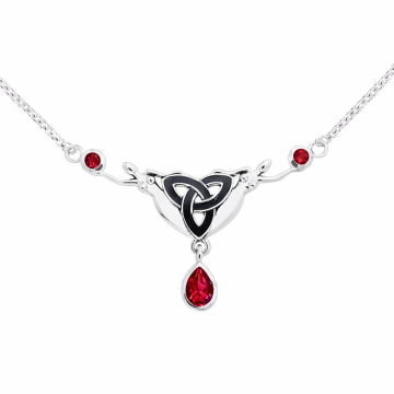 Halskæde med Triquetra - Treenighedssymbolet og Rubin