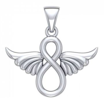 Englevinger - Uendelighedstegnet - vedhæng - u/kæde