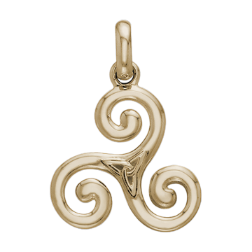  Vedhæng Triskele og Triquetra - Treenighedssymbolet - 24mm - u/kæde