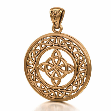 Vedhæng Keltisk Livshjul - 33mm - u/kæde