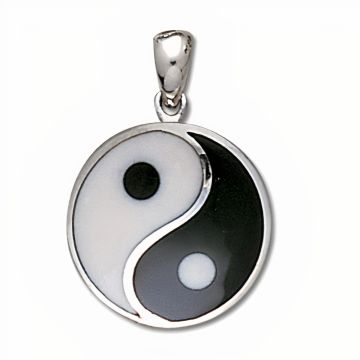 Yin Yang vedhæng 29mm u/kæde