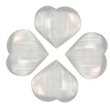 Selenit Hjerte - ca 7 cm