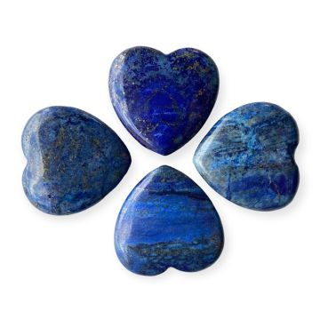 Lapis Lazuli Hjerte - ca 4 cm - Flad