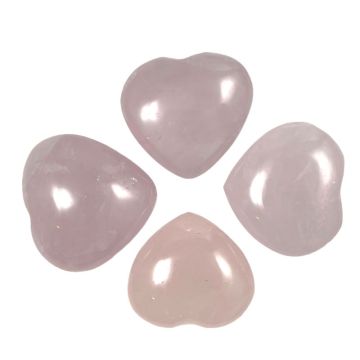 Rosenkvarts - Hjerte - ca 8 cm